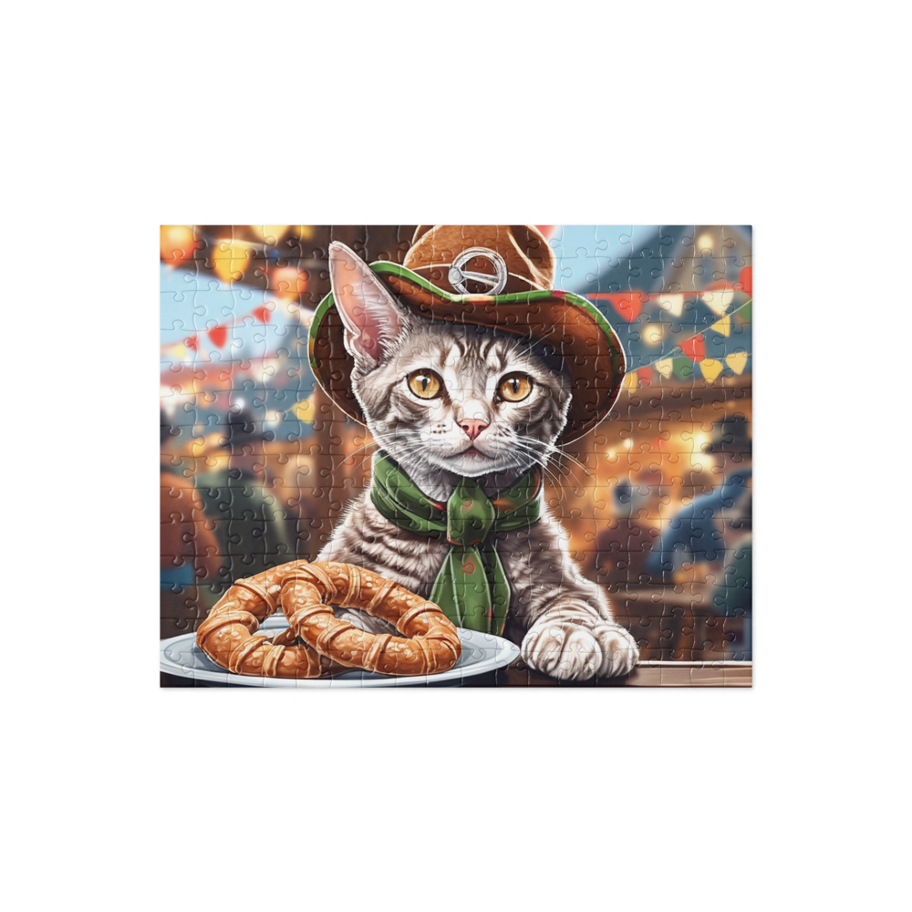 PugMug Custom Tabby Devon Rex Cat Jigsaw Puzzle