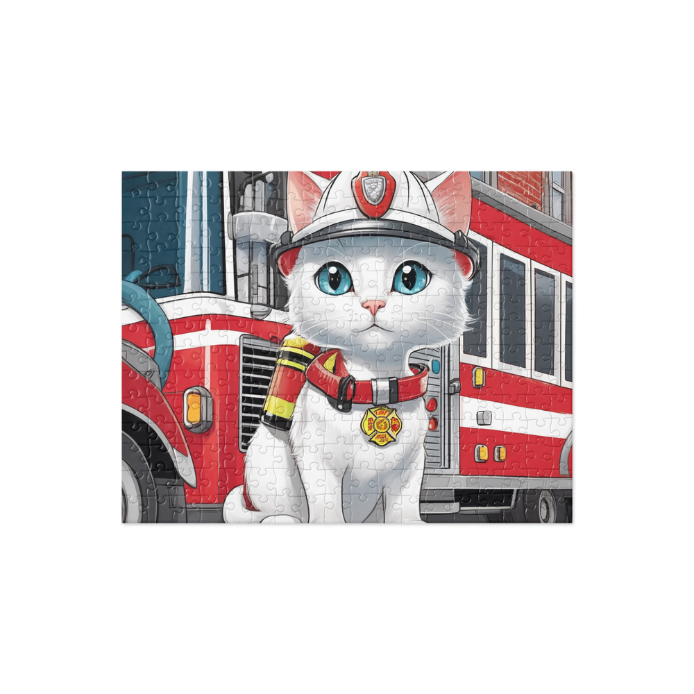 PugMug Custom White Companion Cat Jigsaw Puzzle