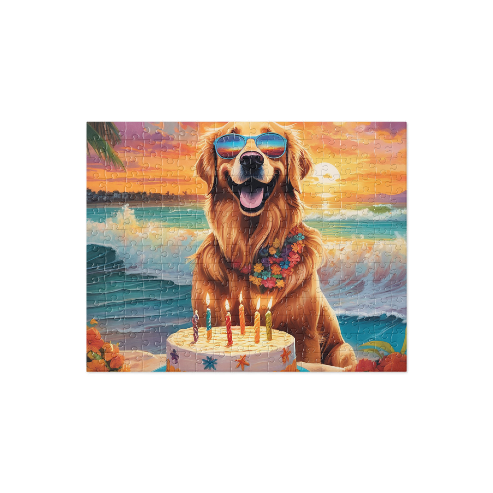 PugMug Custom Golden Retriever Jigsaw Puzzle