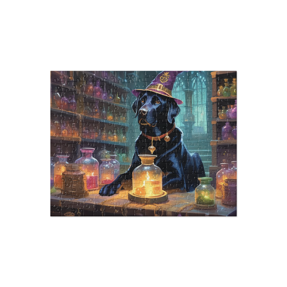 PugMug Custom Black Labrador Retriever Jigsaw Puzzle