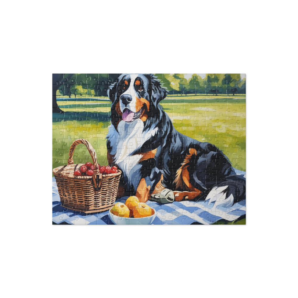 PugMug Custom Bernese Mountain Dog Jigsaw Puzzle