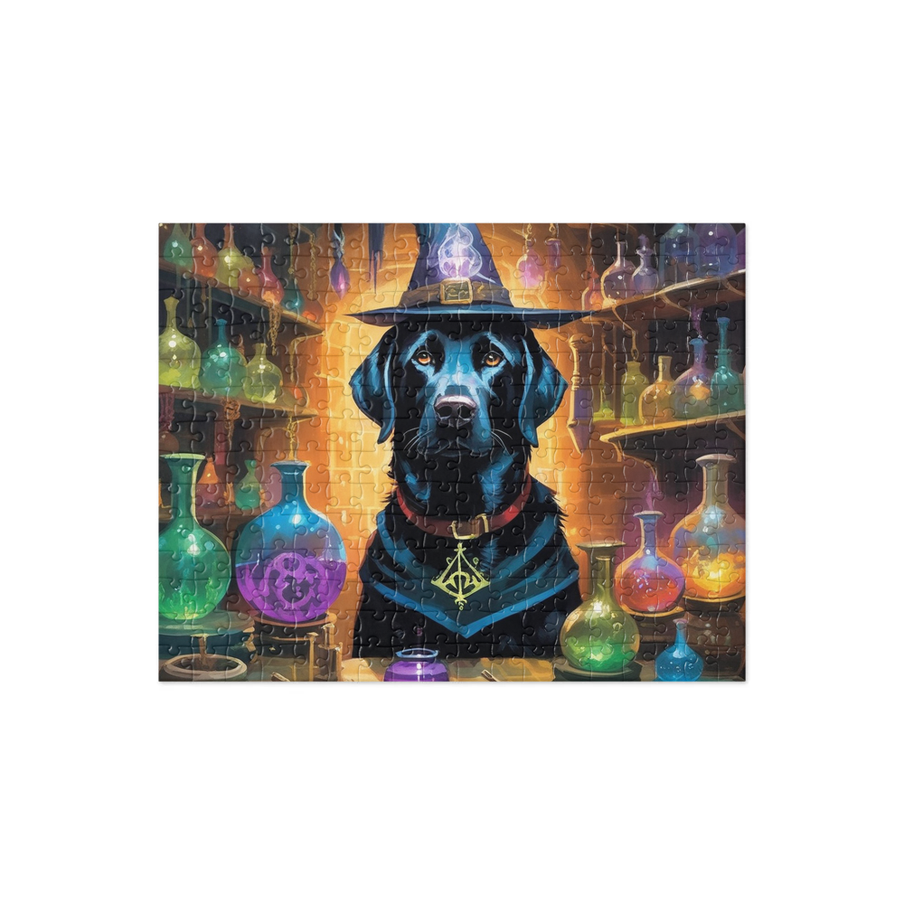 PugMug Custom Black Labrador Retriever Jigsaw Puzzle