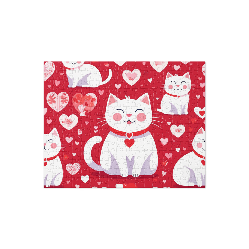 PugMug Custom White Companion Cat Jigsaw Puzzle