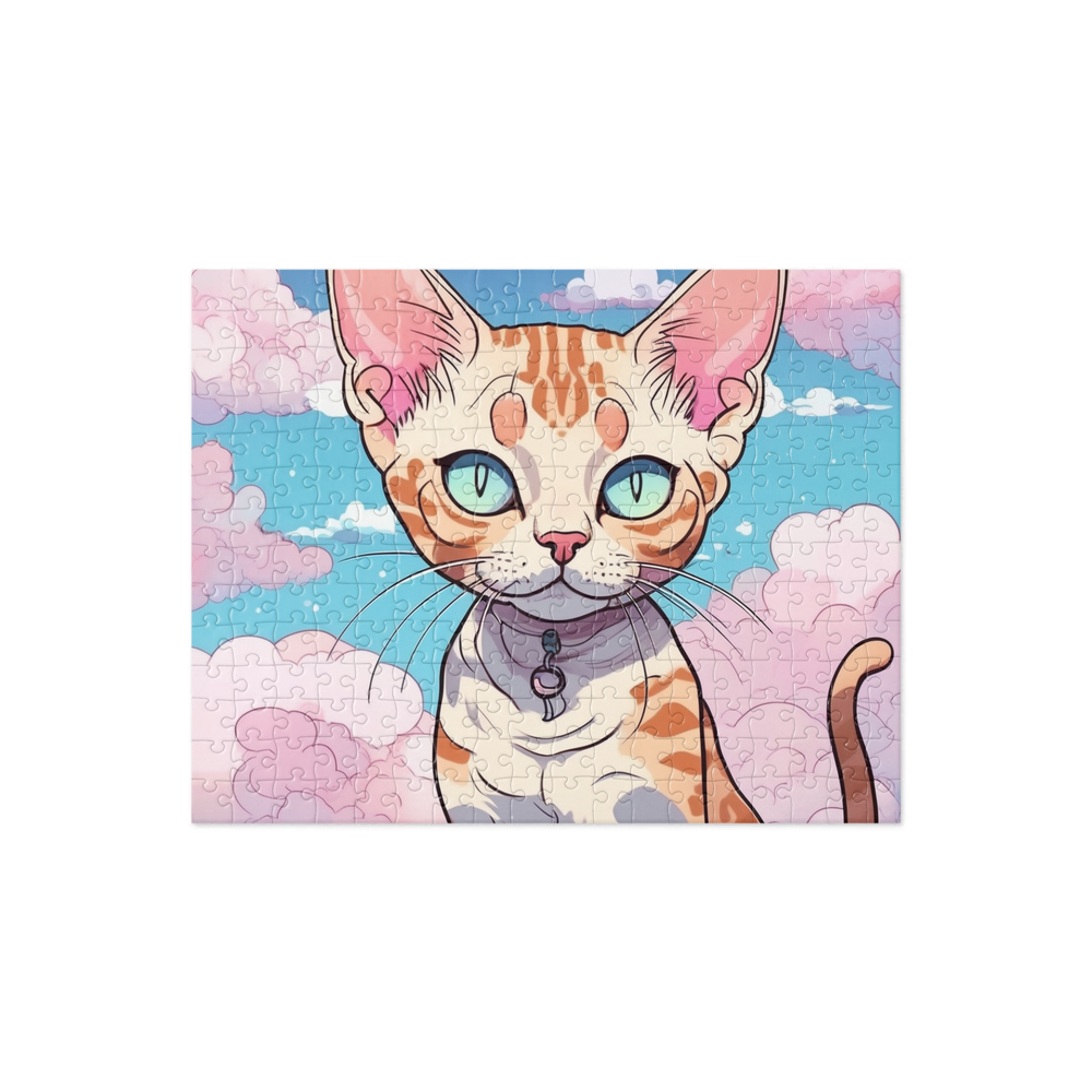 PugMug Custom Tabby Devon Rex Cat Jigsaw Puzzle