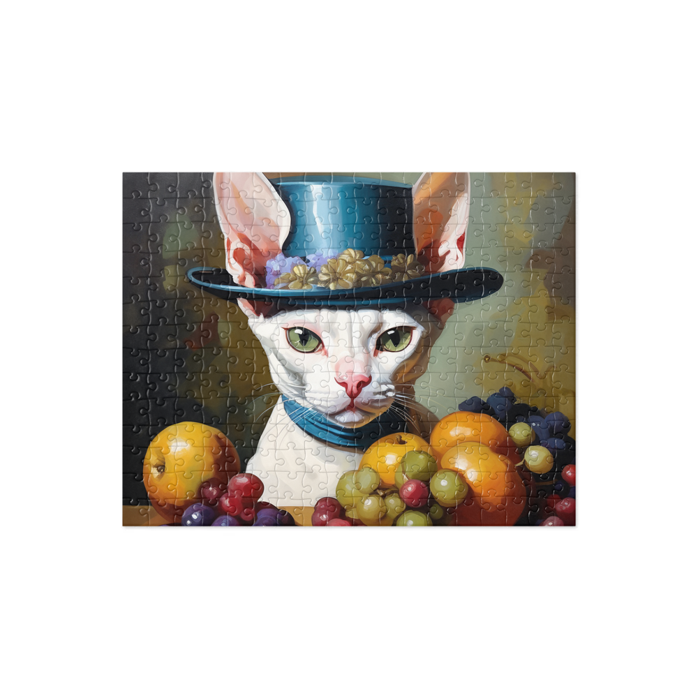 PugMug Custom White Sphynx Cat Jigsaw Puzzle