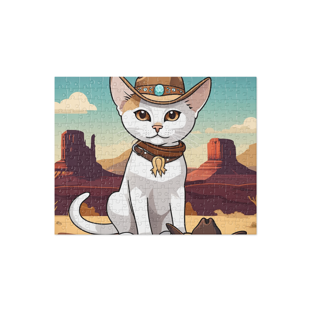 PugMug Custom White Abyssinian Cat Jigsaw Puzzle