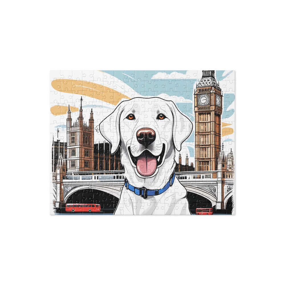 PugMug Custom White Labrador Retriever Jigsaw Puzzle