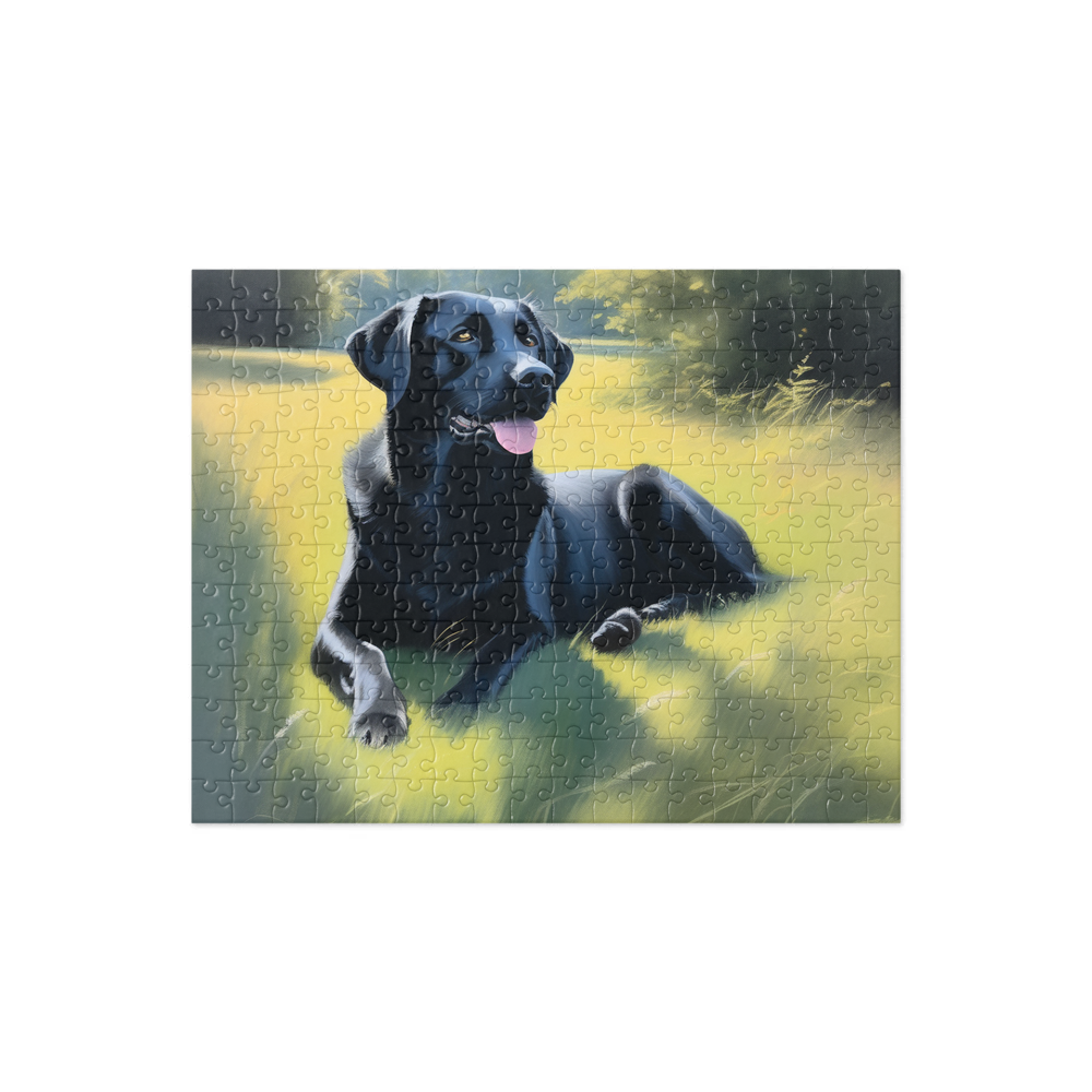 PugMug Custom Black Labrador Retriever Jigsaw Puzzle