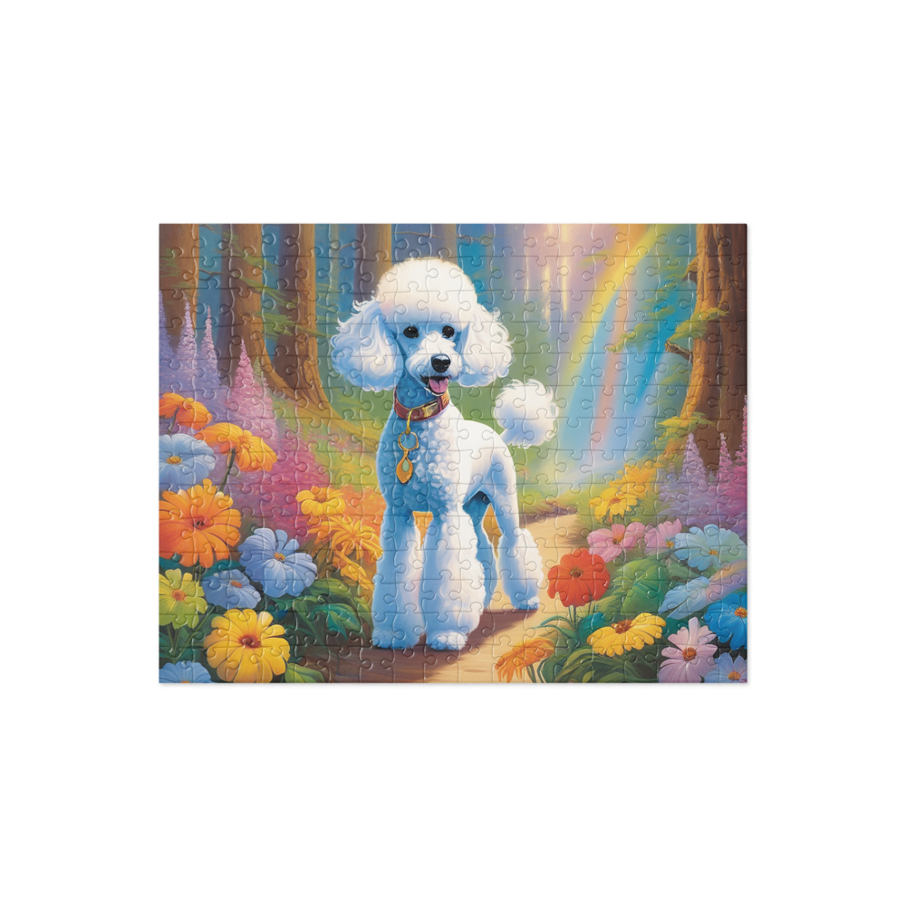 PugMug Custom White Poodle Jigsaw Puzzle