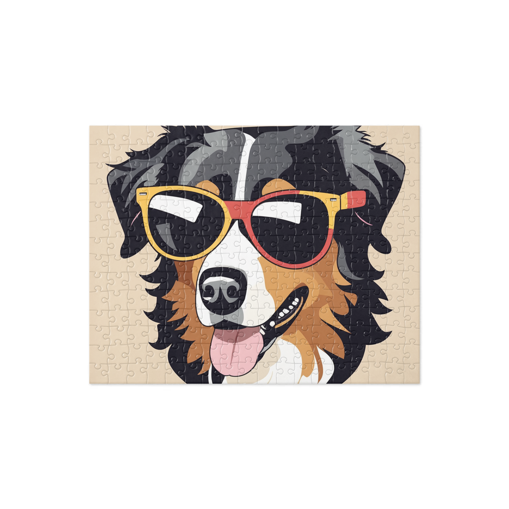 PugMug Custom Miniature American Shepherd Jigsaw Puzzle