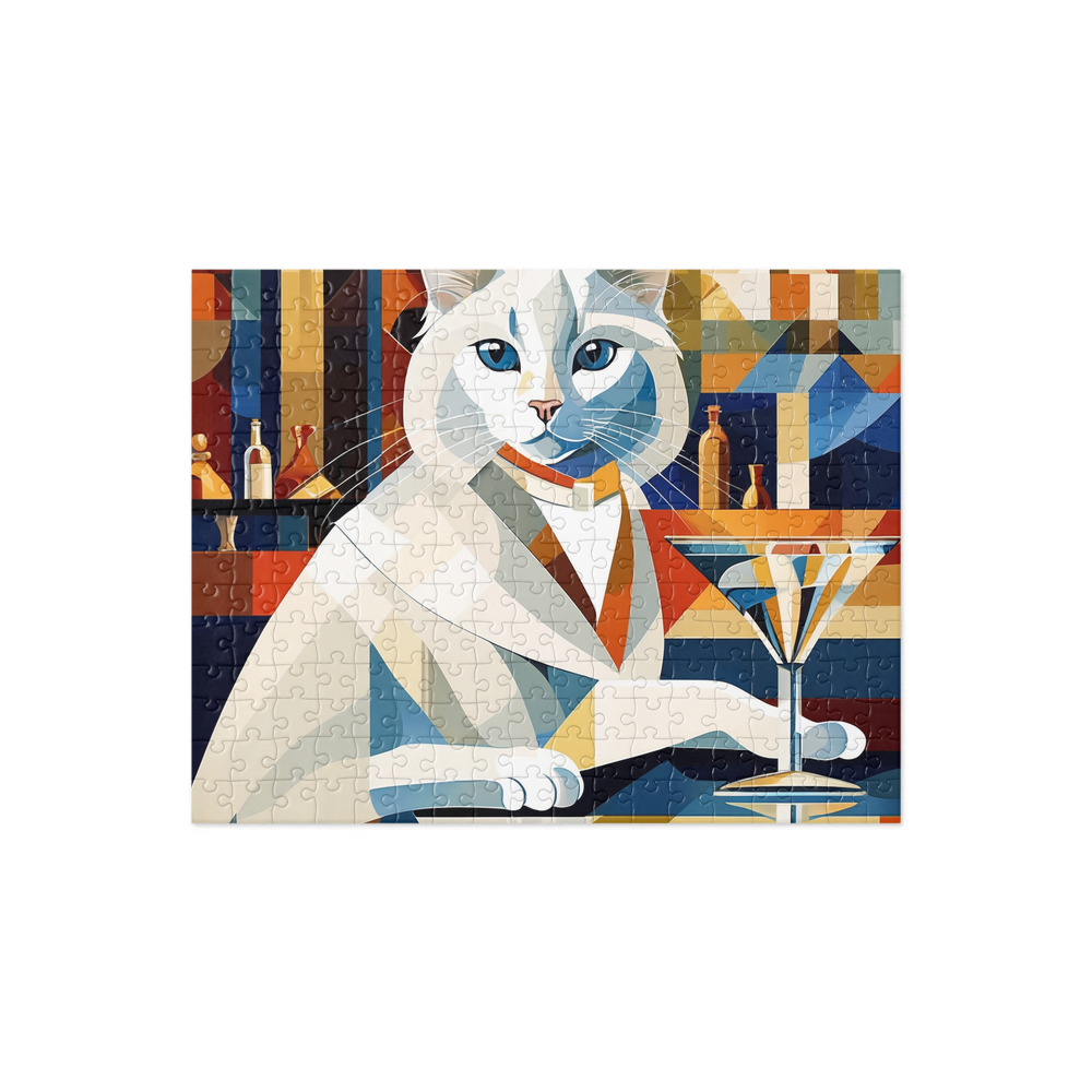 PugMug Custom White Ragdoll Cat Jigsaw Puzzle