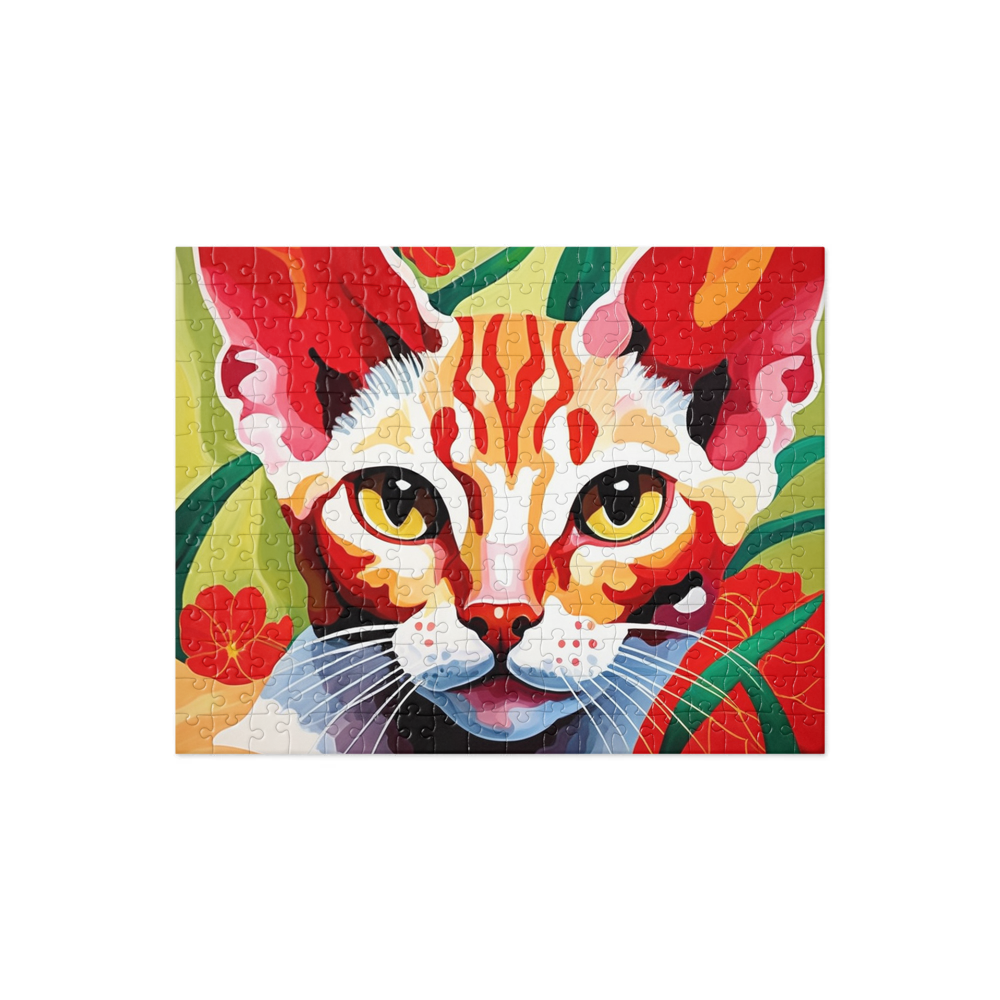 PugMug Custom Tabby Devon Rex Cat Jigsaw Puzzle