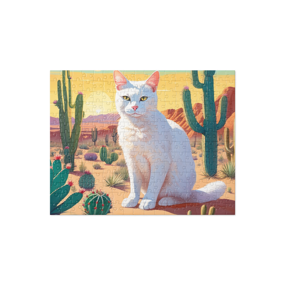 PugMug Custom White Companion Cat Jigsaw Puzzle