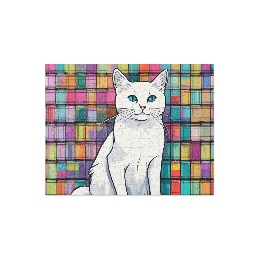 PugMug Custom White Companion Cat Jigsaw Puzzle
