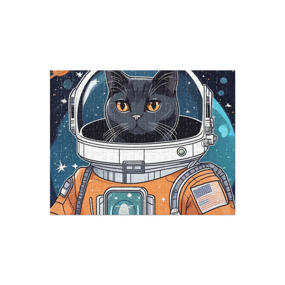 PugMug Custom Black British Shorthair Cat Jigsaw Puzzle