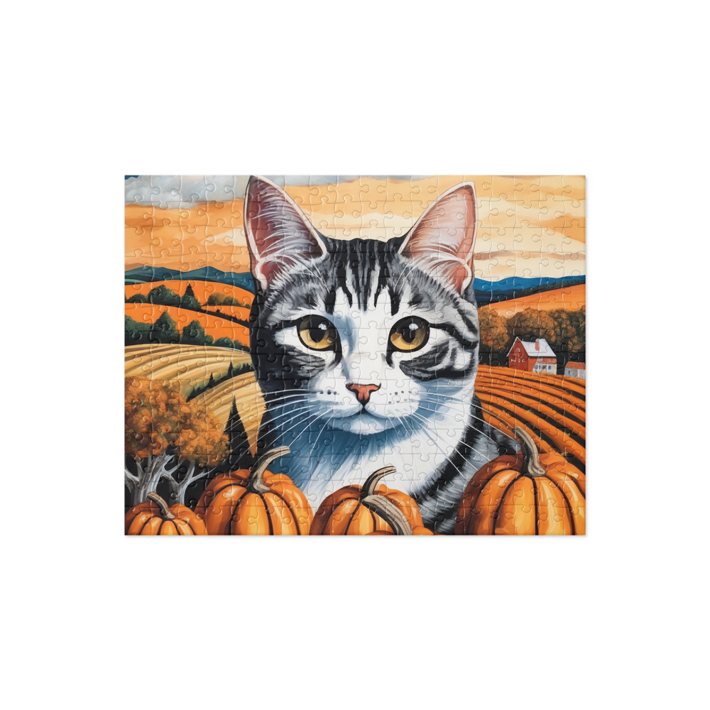 PugMug Custom Tabby American Shorthair Cat Jigsaw Puzzle