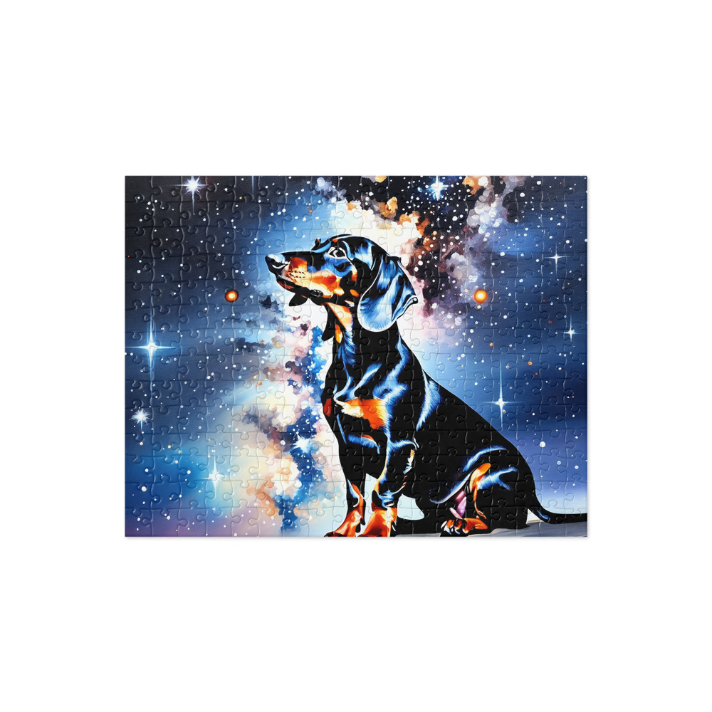 PugMug Custom Black Dachshund Jigsaw Puzzle