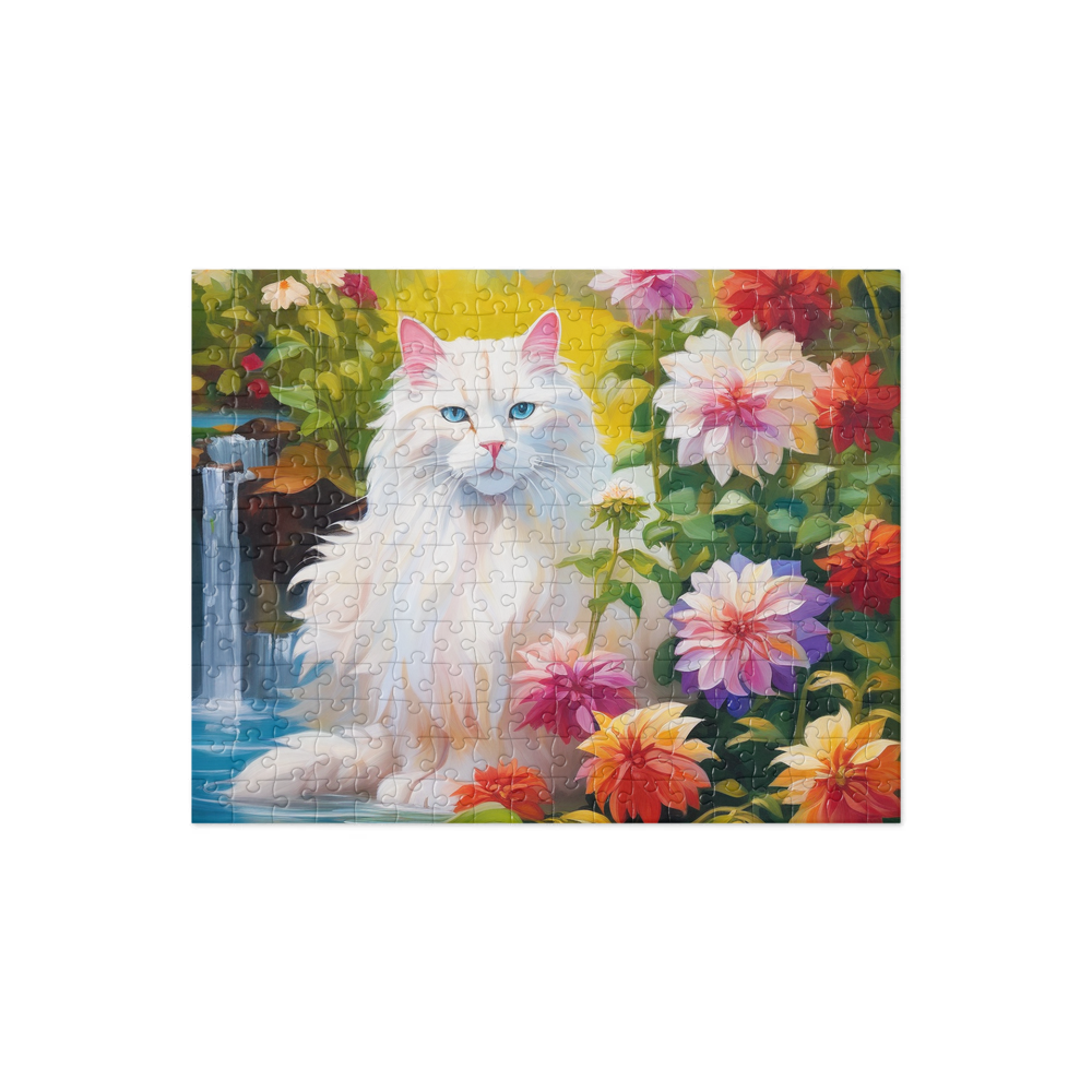PugMug Custom White Companion Cat Jigsaw Puzzle