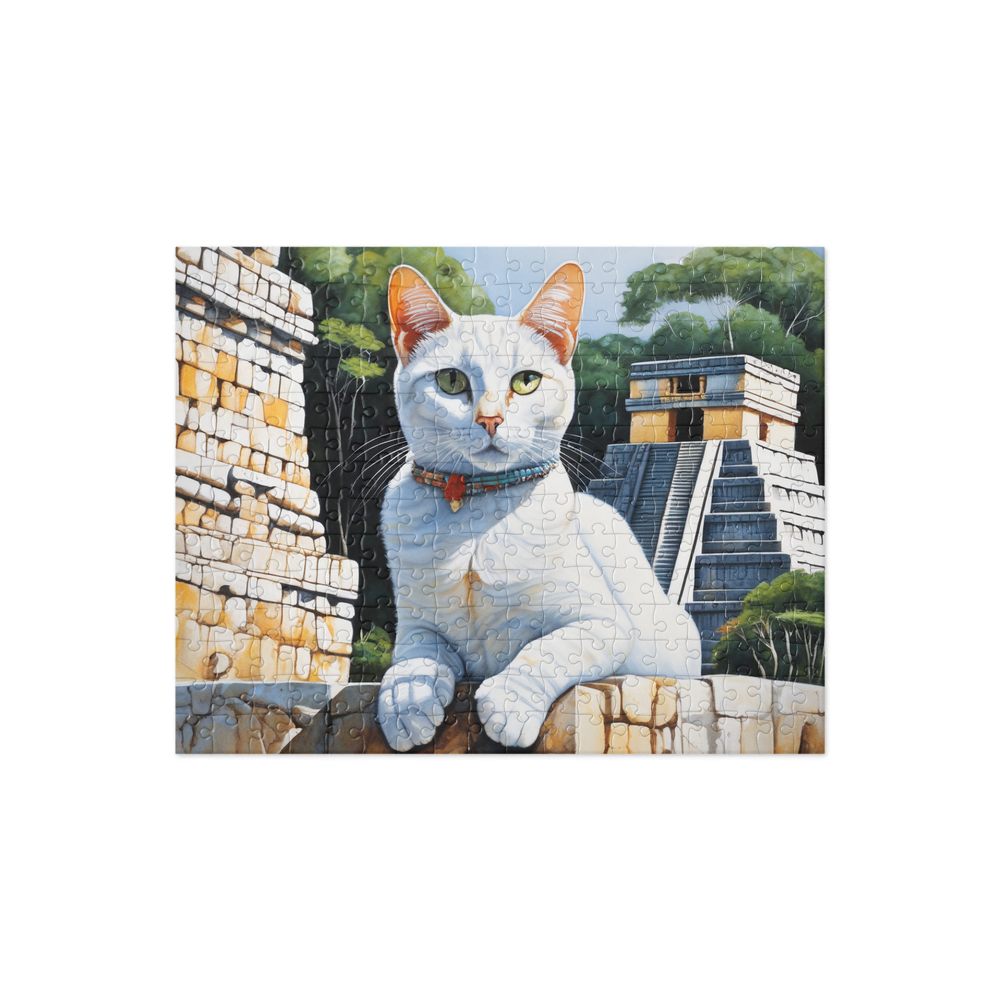 PugMug Custom White Companion Cat Jigsaw Puzzle