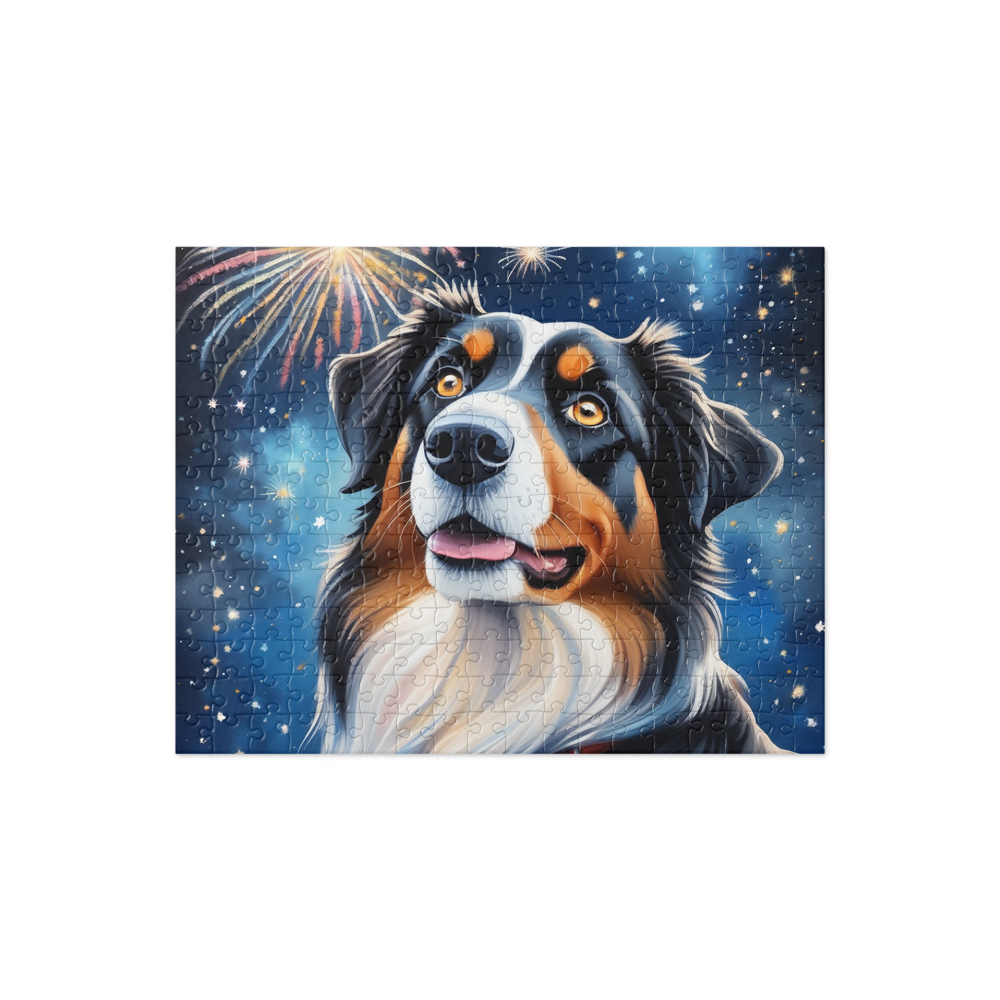 PugMug Custom Miniature American Shepherd Jigsaw Puzzle