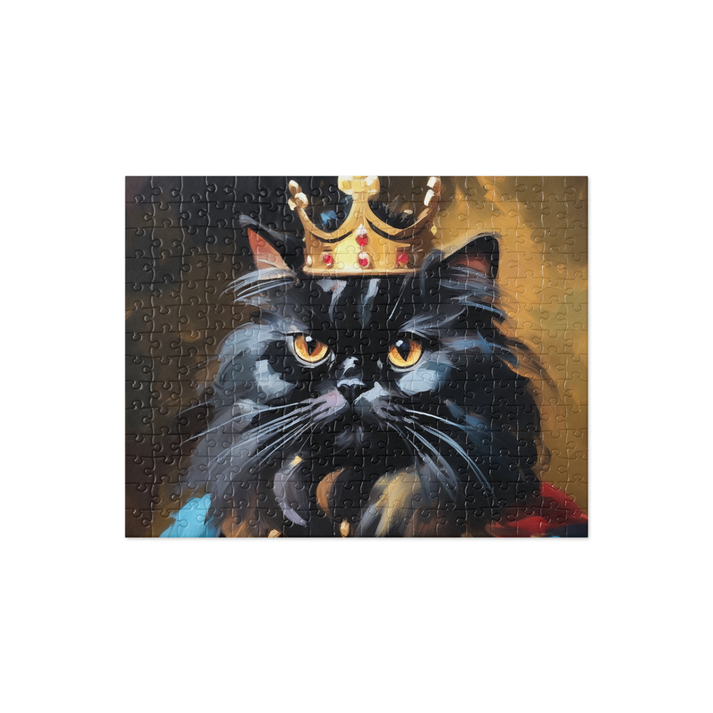 PugMug Custom Black Persian Cat Jigsaw Puzzle