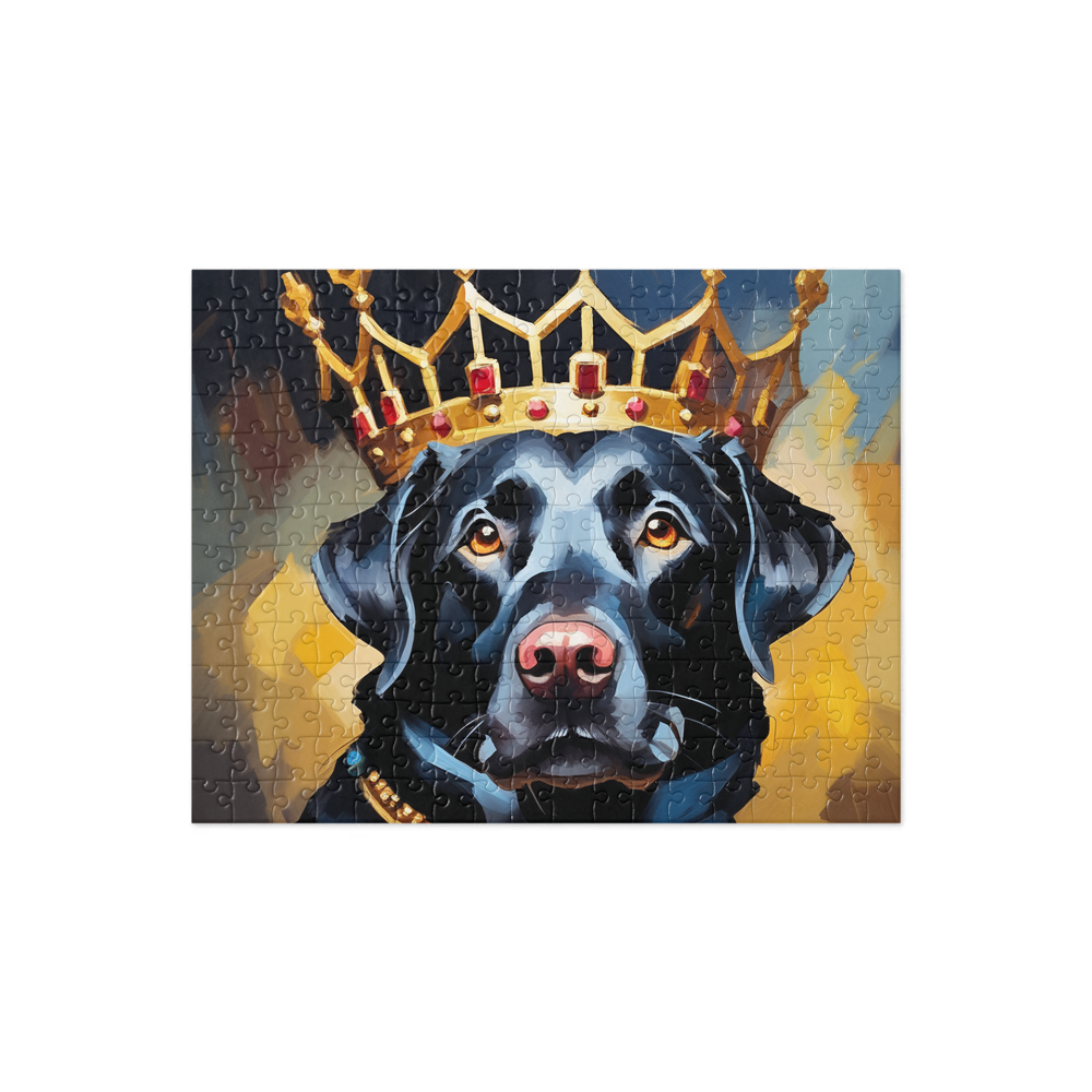 PugMug Custom Black Labrador Retriever Jigsaw Puzzle