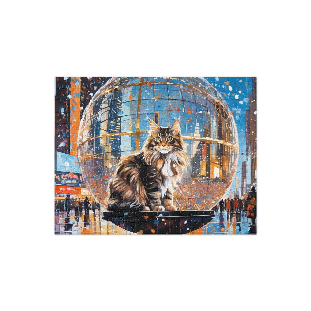 PugMug Custom Tabby Maine Coon Cat Jigsaw Puzzle