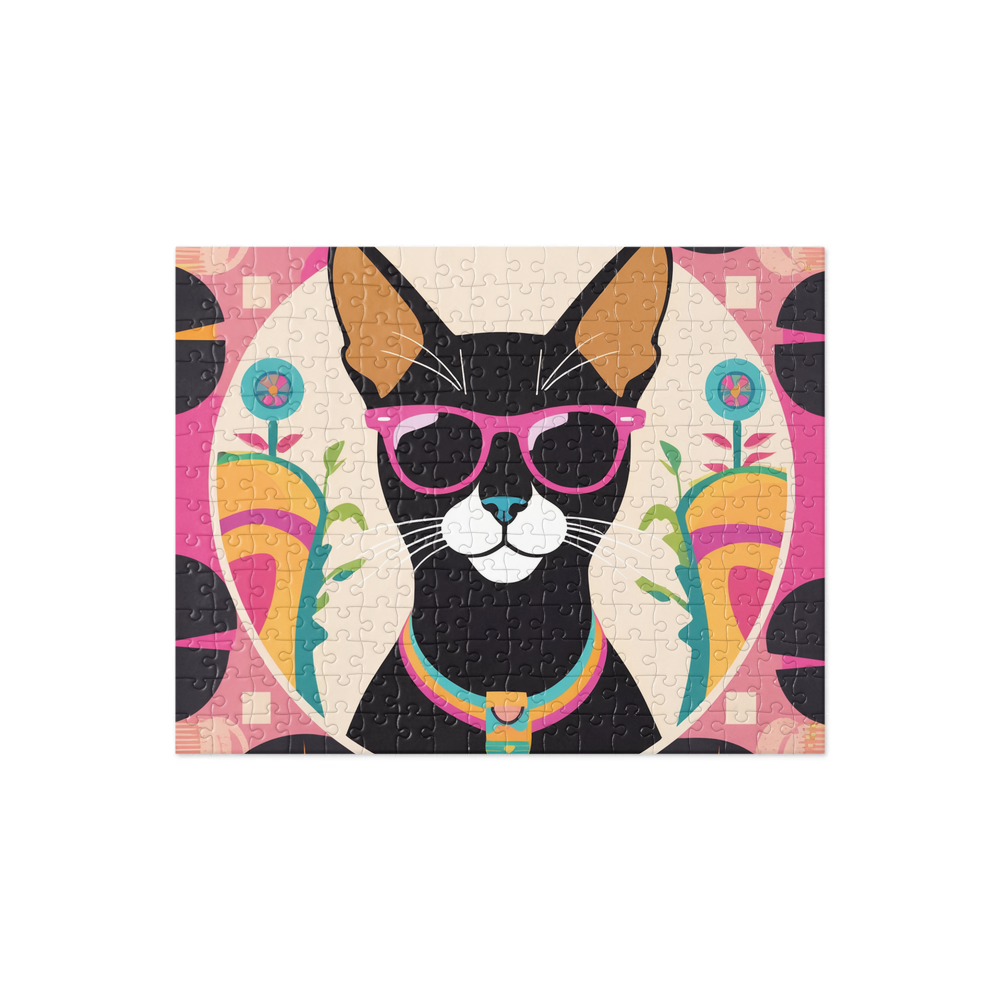 PugMug Custom Black Abyssinian Cat Jigsaw Puzzle