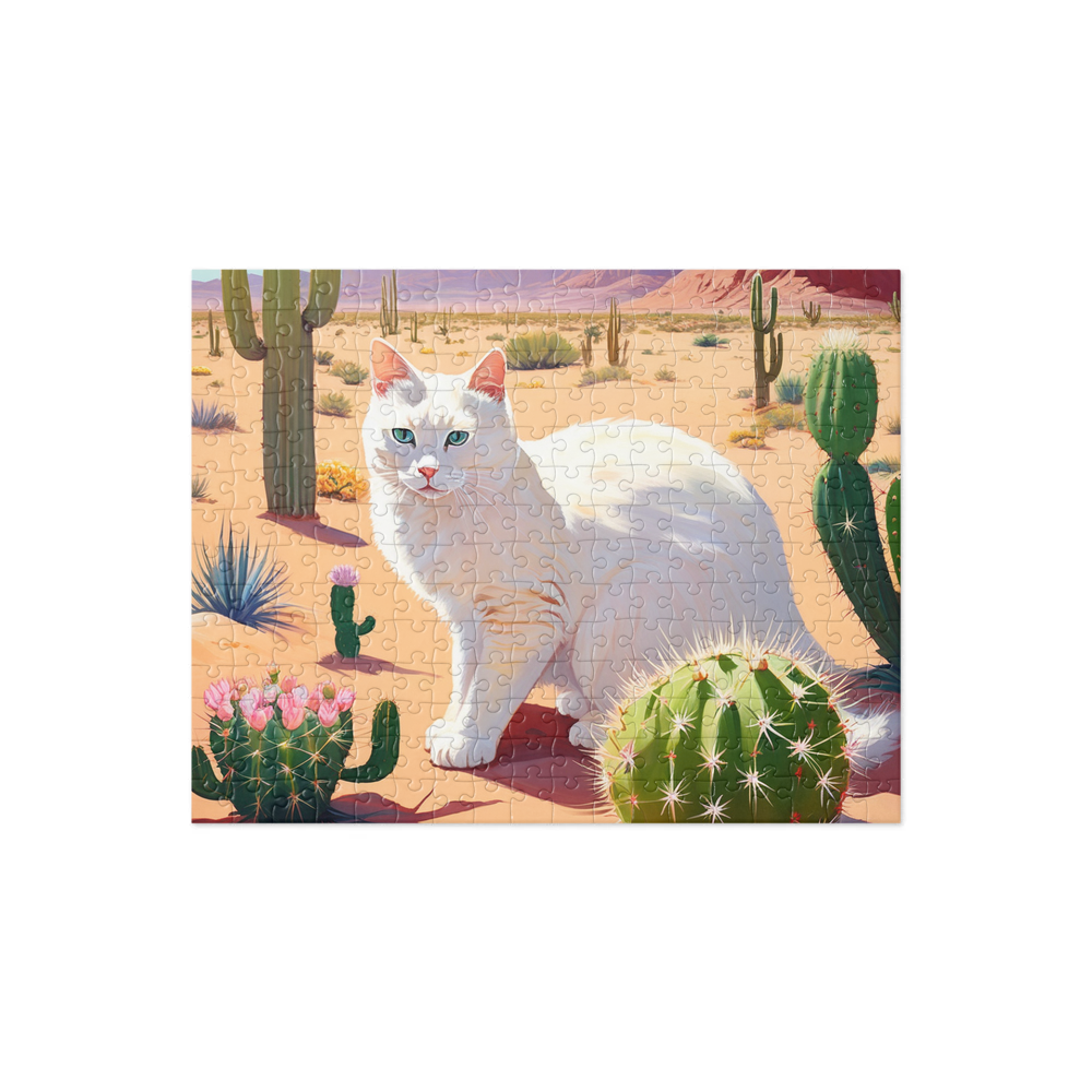 PugMug Custom White Companion Cat Jigsaw Puzzle