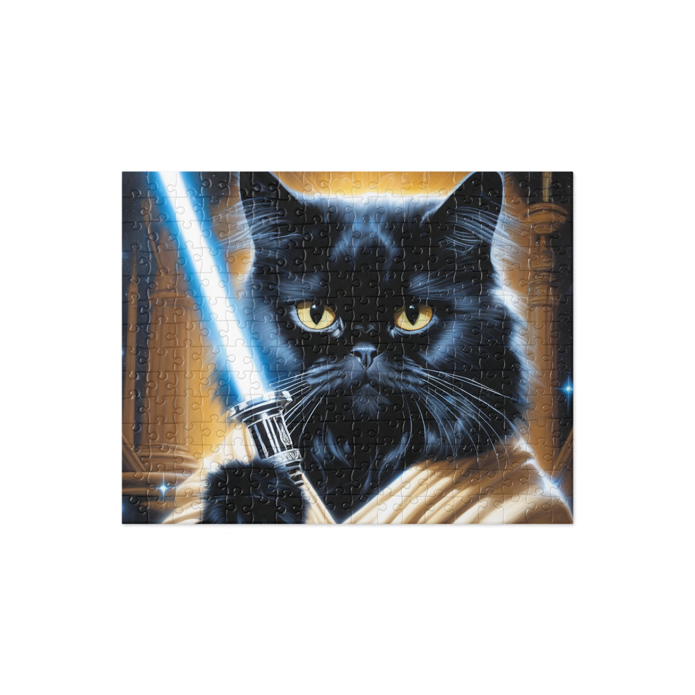 PugMug Custom Black Persian Cat Jigsaw Puzzle