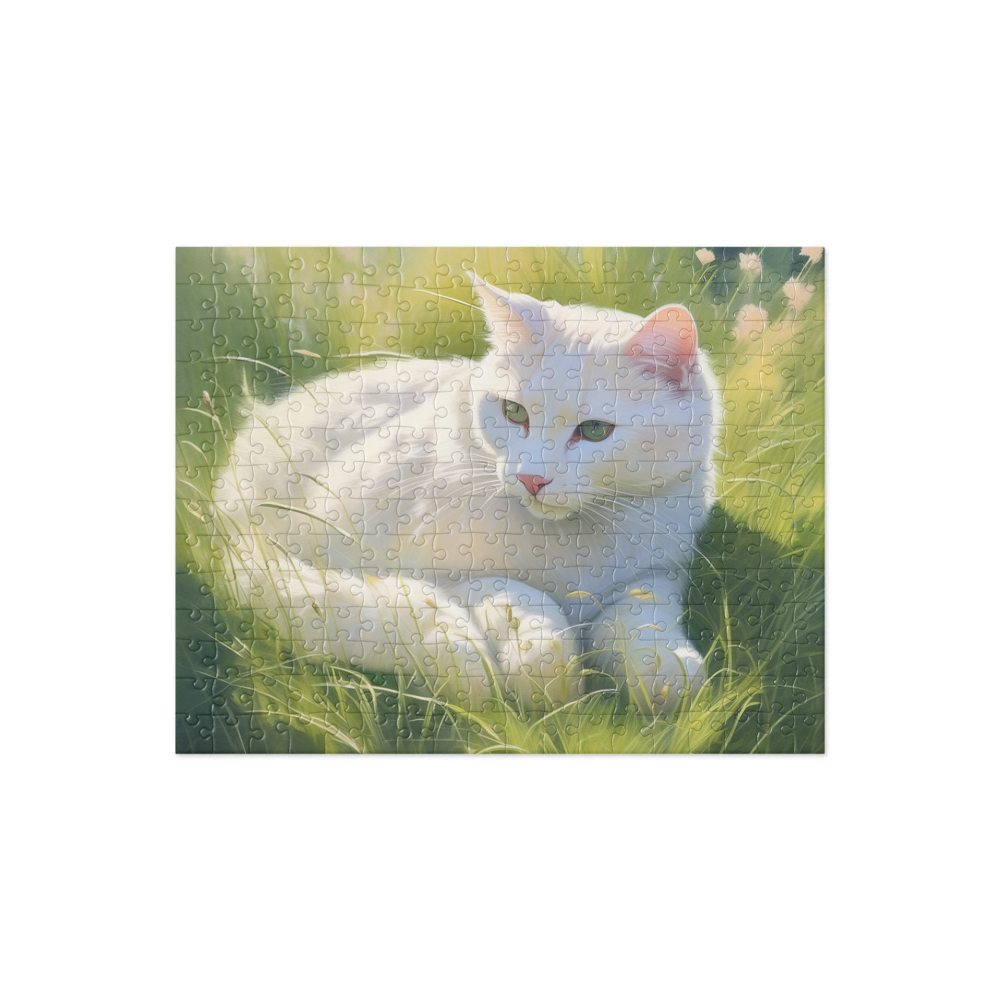 PugMug Custom White Exotic Cat Jigsaw Puzzle