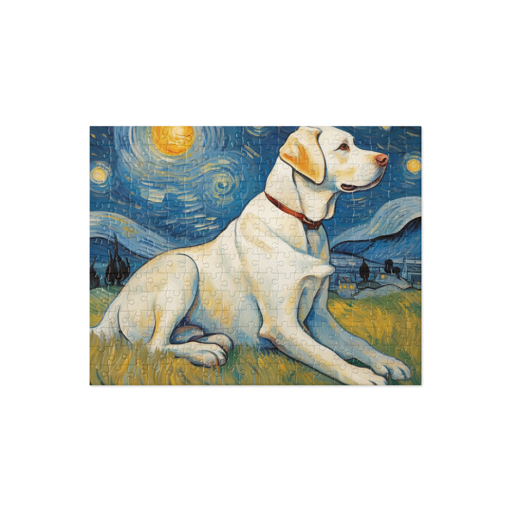 PugMug Custom White Labrador Retriever Jigsaw Puzzle