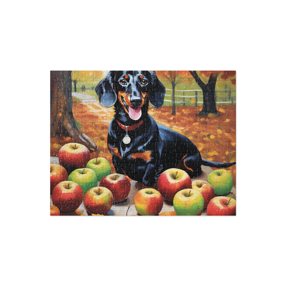 PugMug Custom Black Dachshund Jigsaw Puzzle