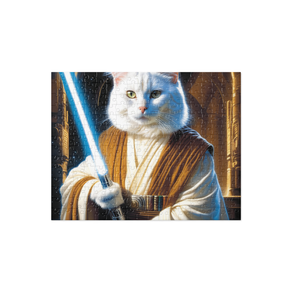 PugMug Custom White Companion Cat Jigsaw Puzzle