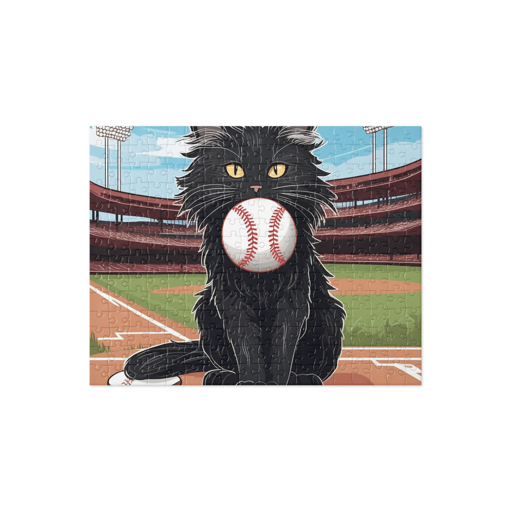 PugMug Custom Black Maine Coon Cat Jigsaw Puzzle