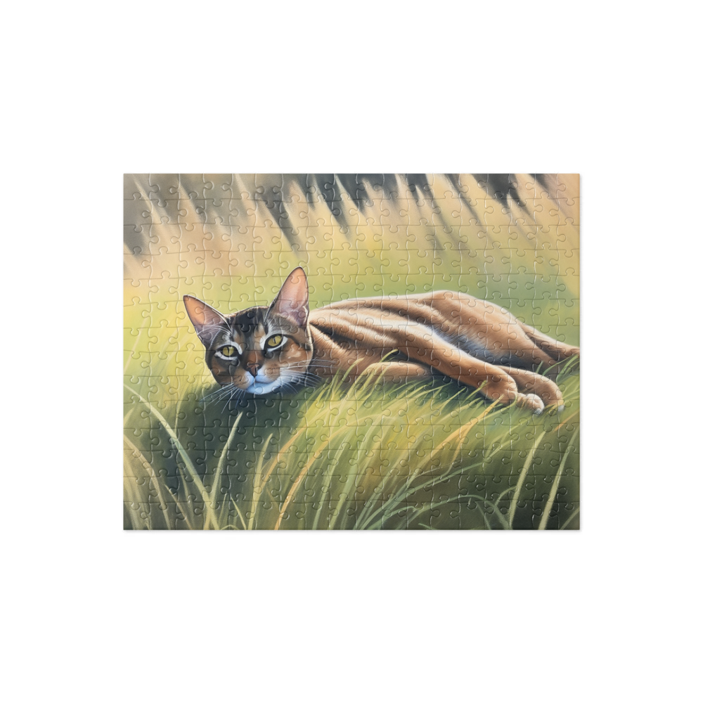 PugMug Custom Tabby Abyssinian Cat Jigsaw Puzzle