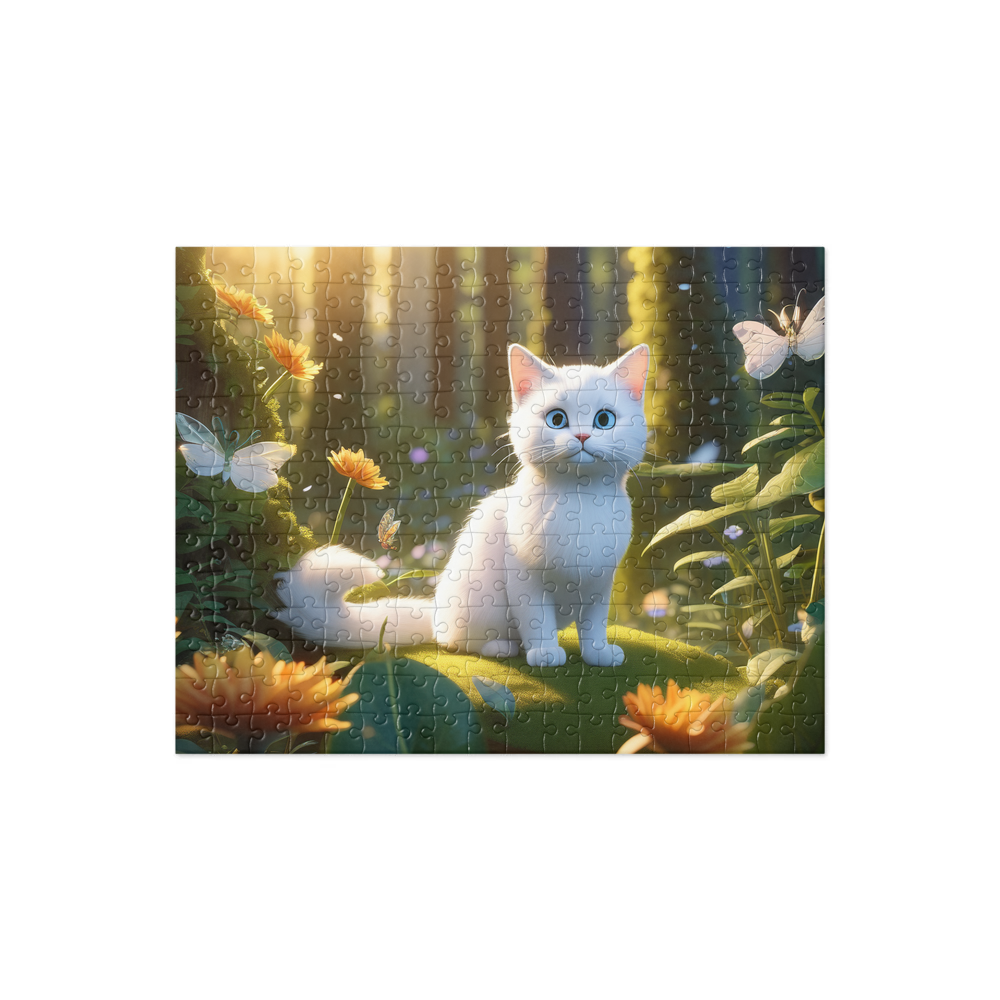 PugMug Custom White Exotic Cat Jigsaw Puzzle