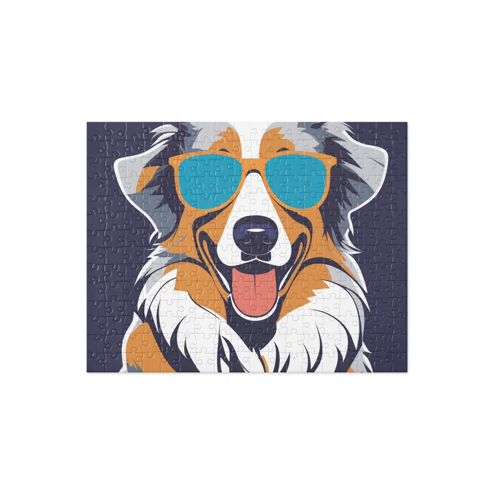PugMug Custom Australian Shepherd Dog Jigsaw Puzzle
