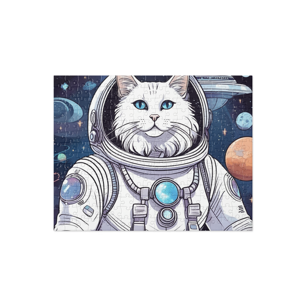 PugMug Custom White Companion Cat Jigsaw Puzzle