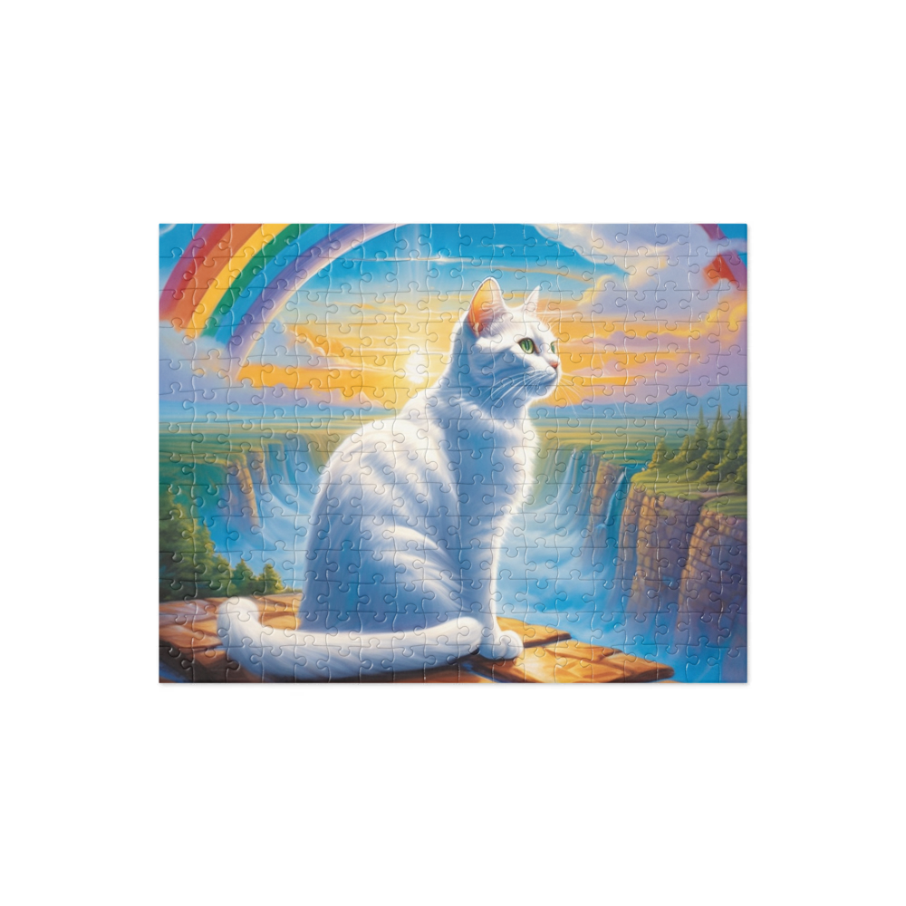 PugMug Custom White Companion Cat Jigsaw Puzzle