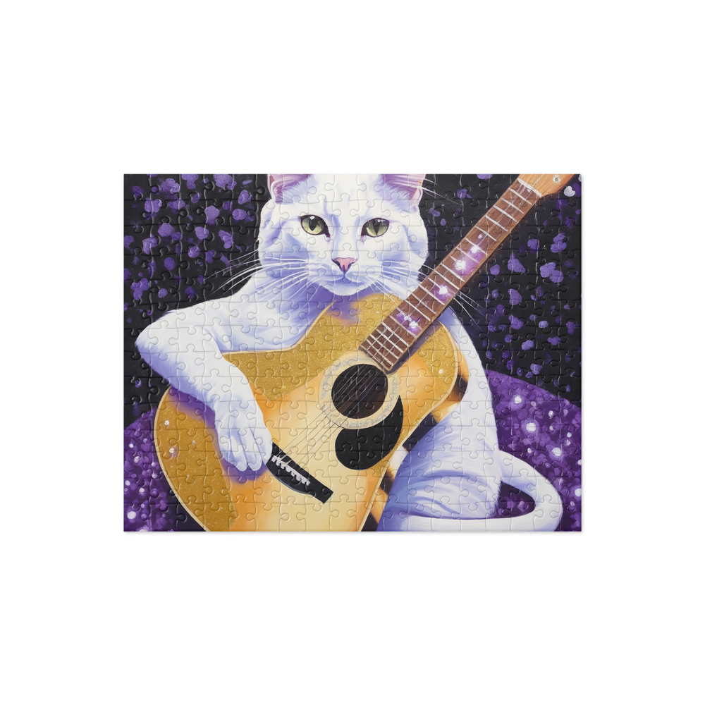 PugMug Custom White Companion Cat Jigsaw Puzzle