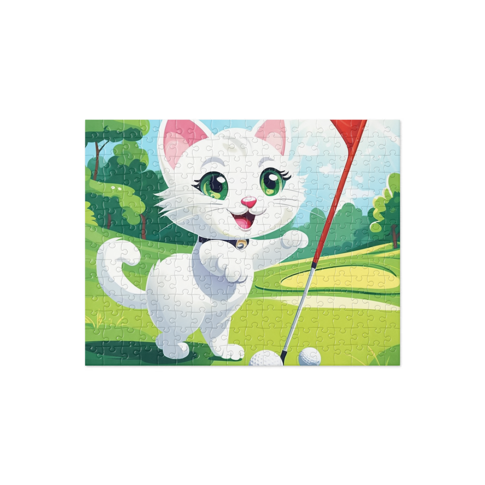 PugMug Custom White Companion Cat Jigsaw Puzzle