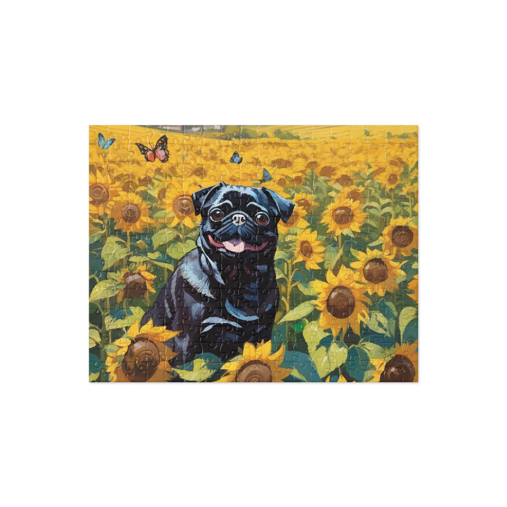 PugMug Custom Black Pug Jigsaw Puzzle