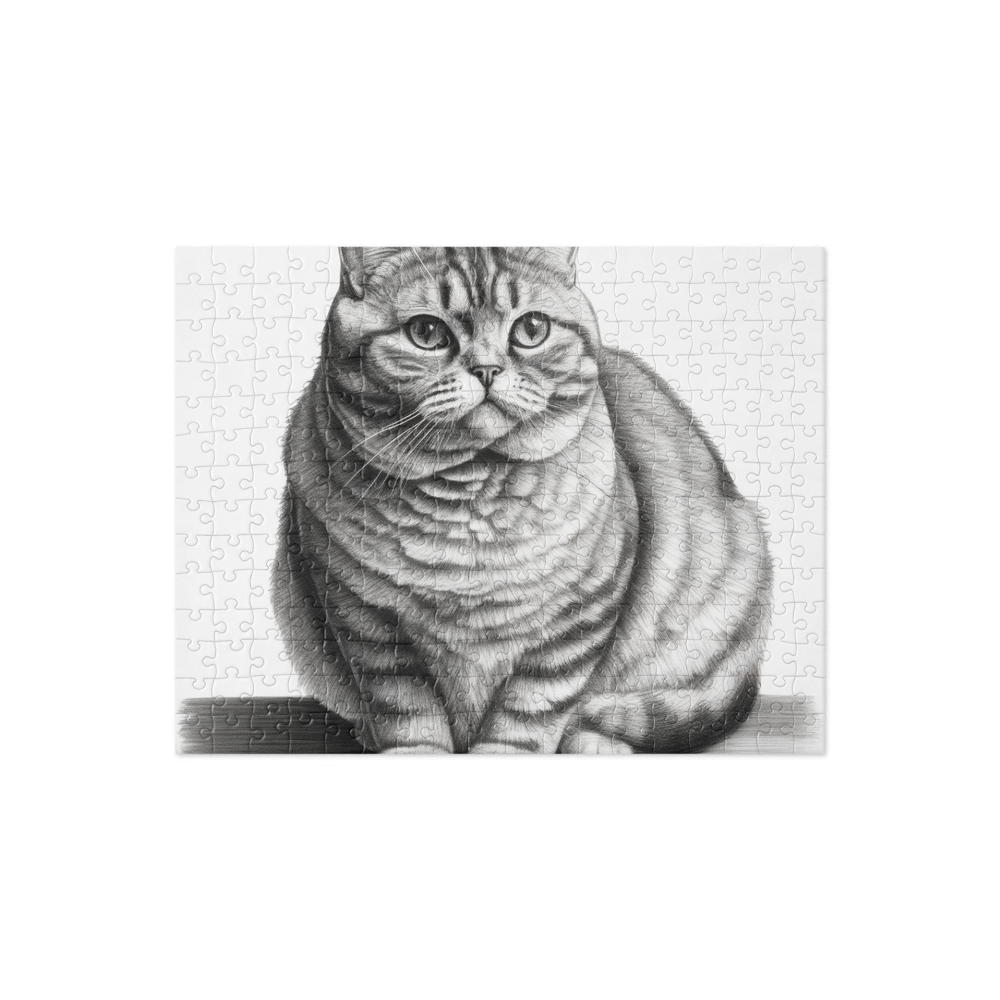 PugMug Custom Tabby British Shorthair Cat Jigsaw Puzzle