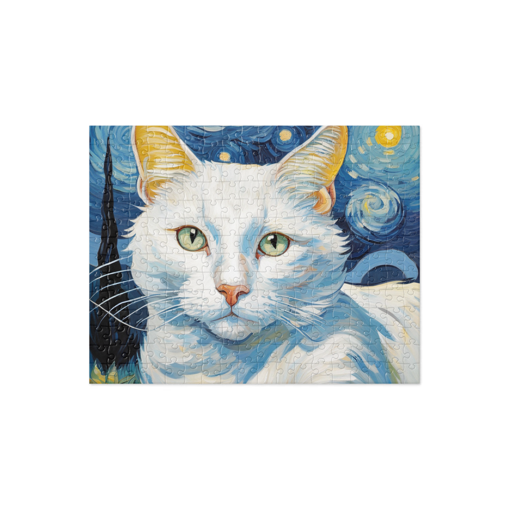 PugMug Custom White Companion Cat Jigsaw Puzzle