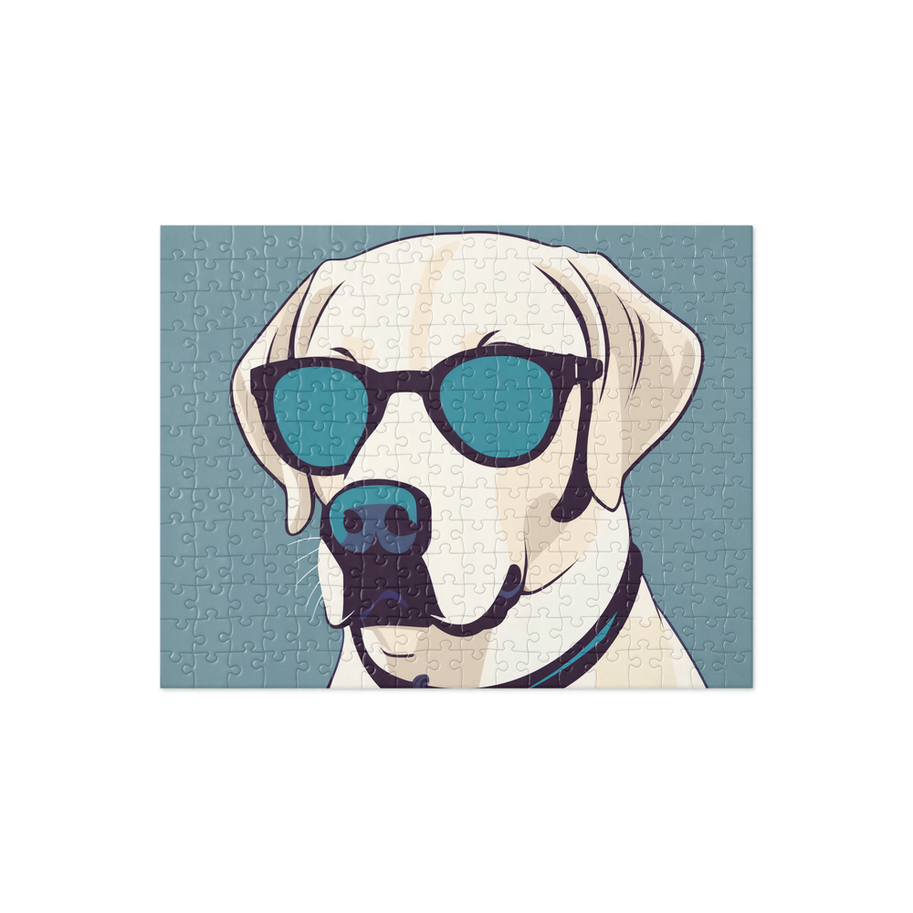 PugMug Custom White Labrador Retriever Jigsaw Puzzle