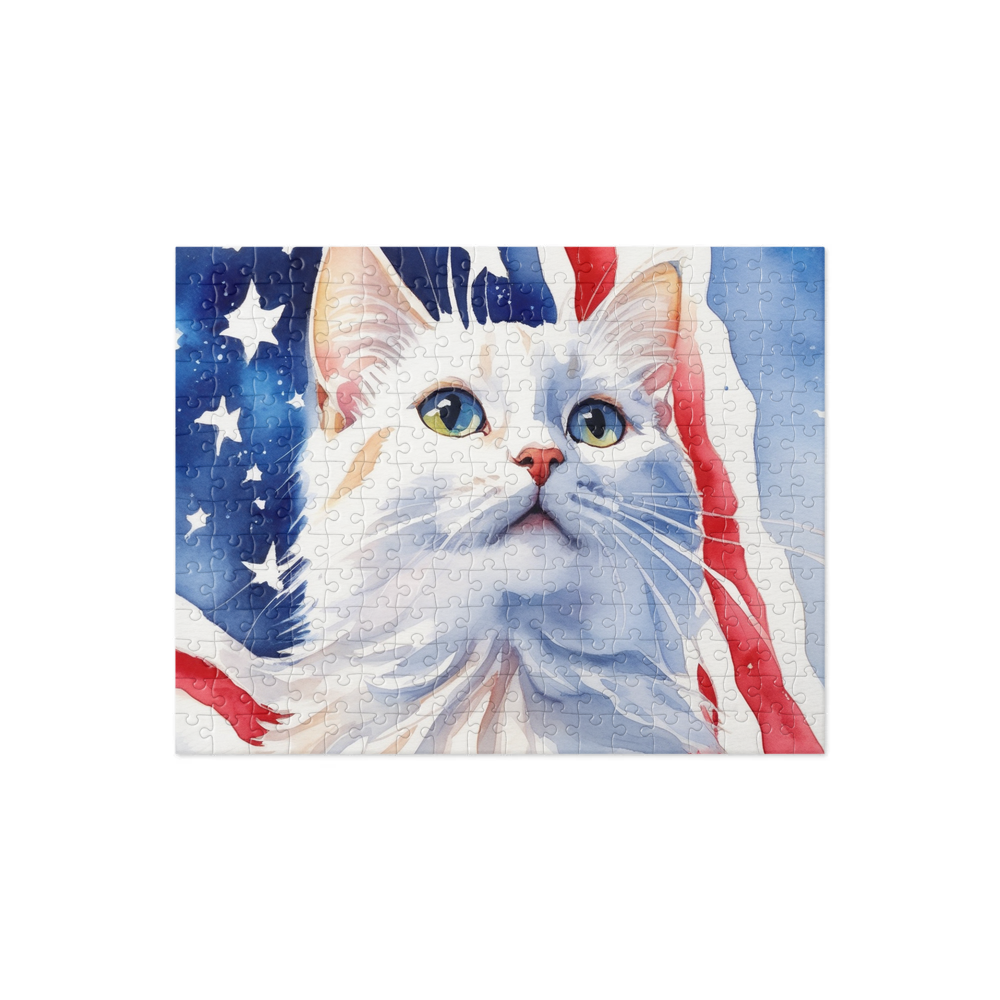 PugMug Custom White Companion Cat Jigsaw Puzzle