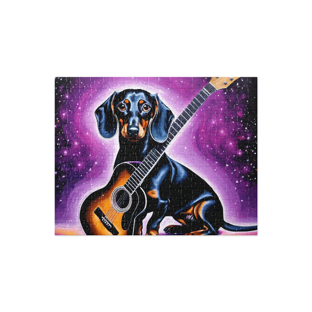 PugMug Custom Black Dachshund Jigsaw Puzzle