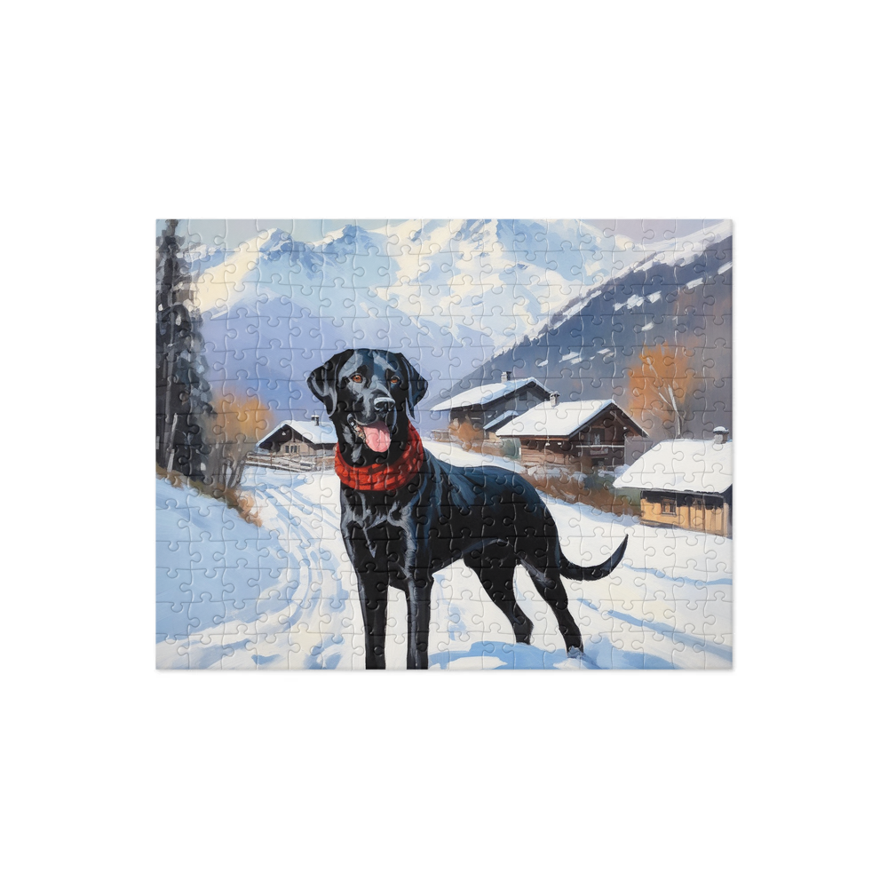 PugMug Custom Black Labrador Retriever Jigsaw Puzzle