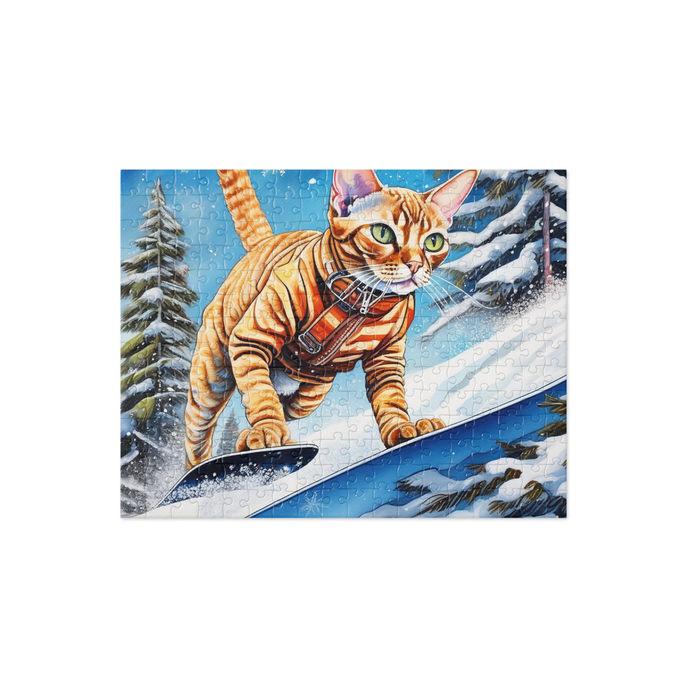 PugMug Custom Tabby Devon Rex Cat Jigsaw Puzzle